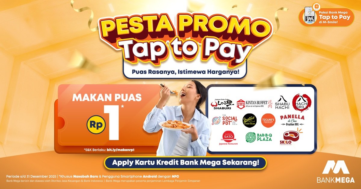 Pesta Promo Tap To Pay dari Bank Mega