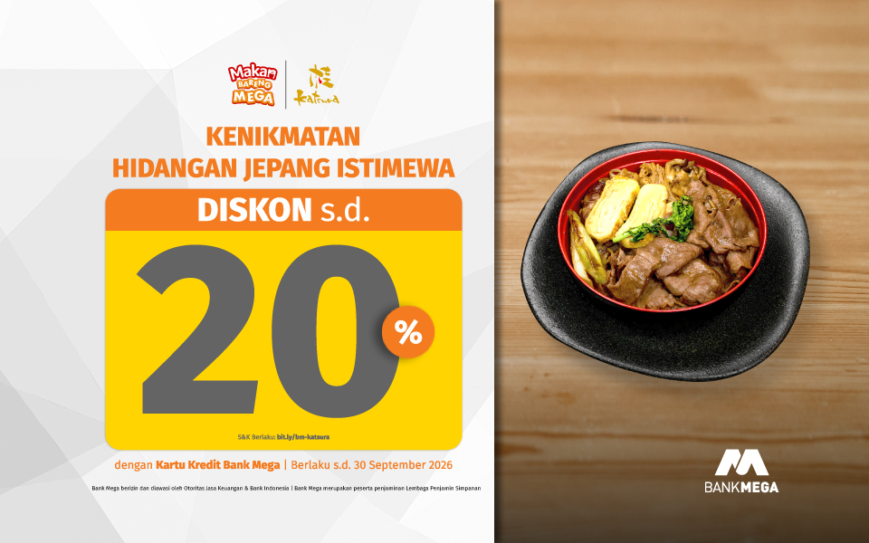 promo katsura dengan kartu kredit Bank Mega