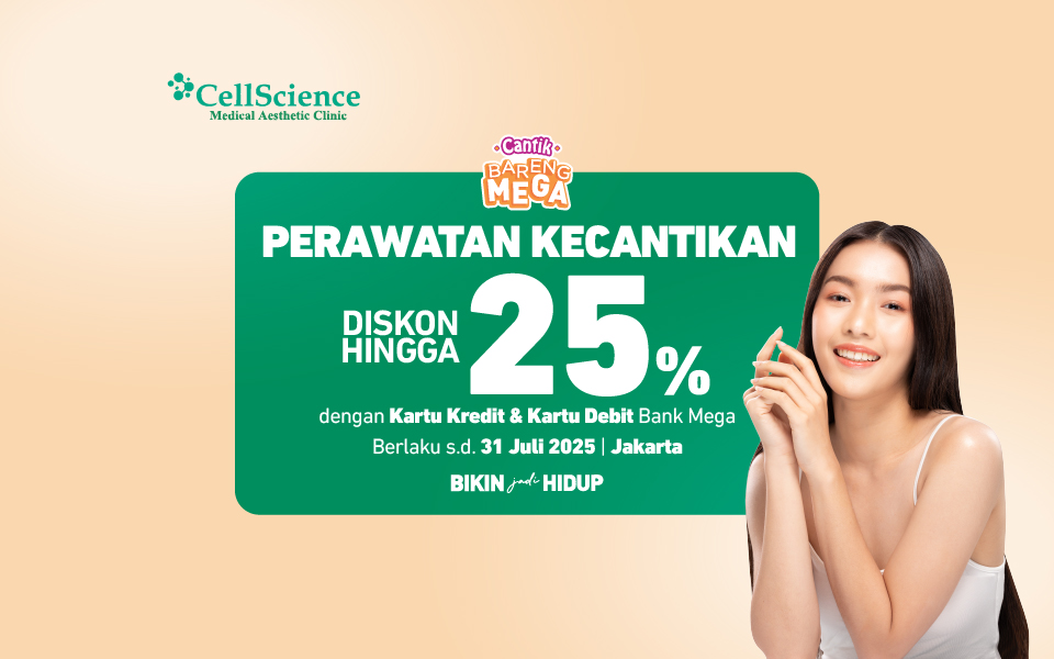 cellscience dengan kartu kredit Bank Mega