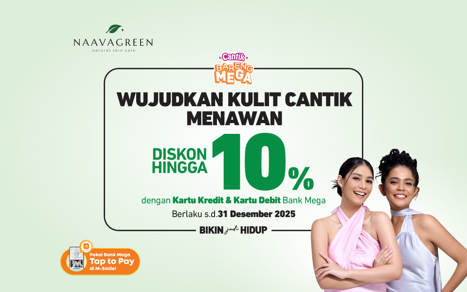 naavagreen dengan kartu kredit bank mega
