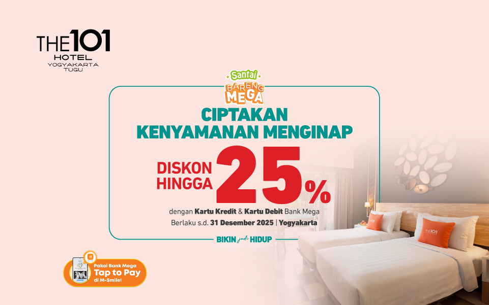 promo hotel 1O1 dengan kartu kredit dan debit bank mega