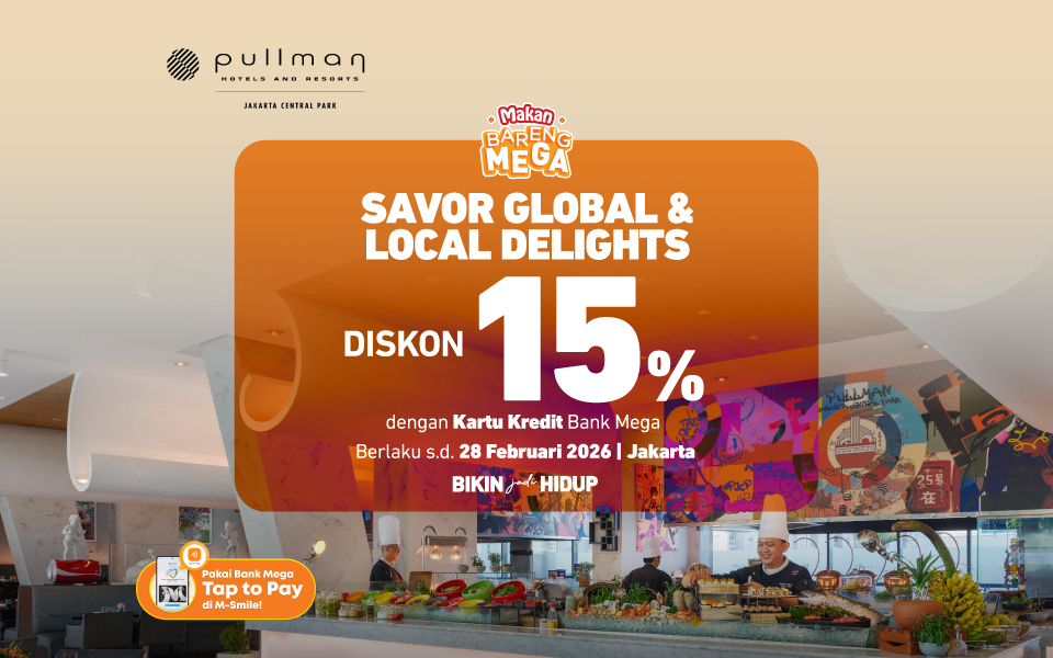 promo pullman central park all day dining dengan kartu kredit Bank Mega