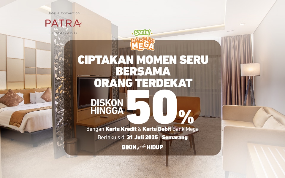 Patra Hotel & Convention Diskon dengan kartu kredit Bank Mega