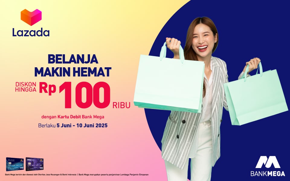 Promo Lazada 6.6 dengan kartu debit Bank Mega