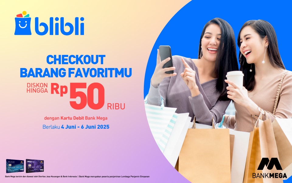 promo blibli dengan kartu debit Bank Mega