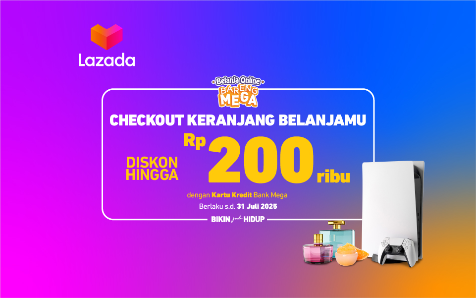 promo lazada dengan kartu kredit Bank Mega