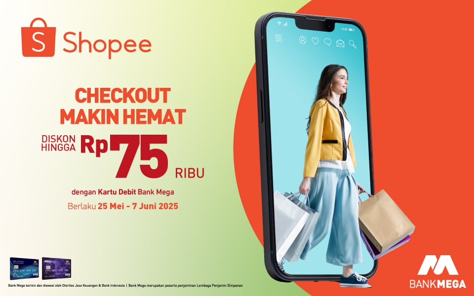 promo shopee 6.6 dengan kartu Debit Bank Mega