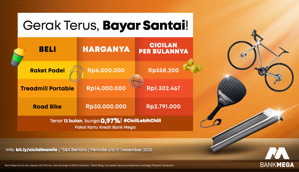 Belanja Terasa Lebih Ringan dengan Ubah Jadi Cicilan. Bunga Rendah Mulai 0,97% & Bisa Dicicil s/d 48 Bulan, Auto Santai Bayarnya!