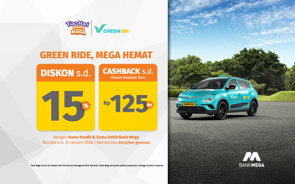 promo greensm dengan kartu kredit Bank Mega