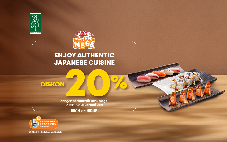 promo sushi tei dengan kartu kredit Bank Mega