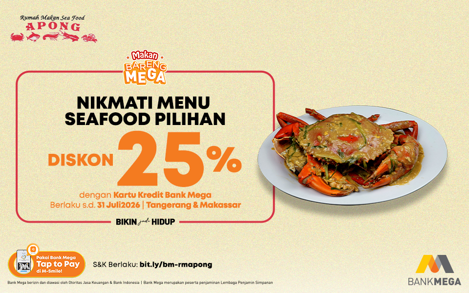 Promo Kartu Kredit Bank Mega di RM Seafood Apong