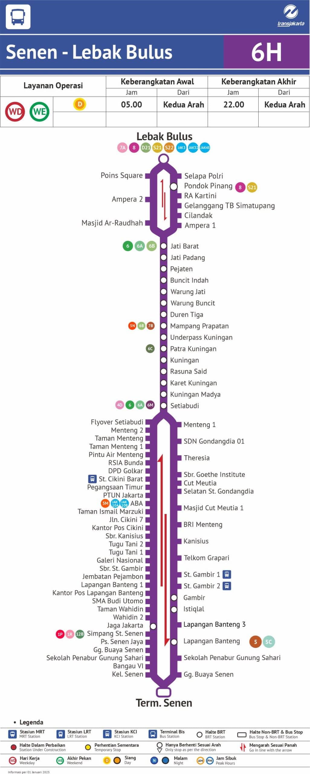 Rute Transjakarta 6H