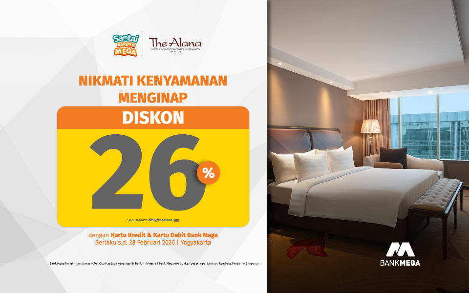 The Alana Hotel promo dengan kartu kredit Bank Mega