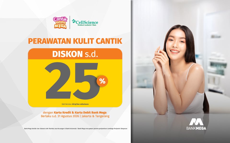 promo Cellscience dengan kartu kredit Bank Mega