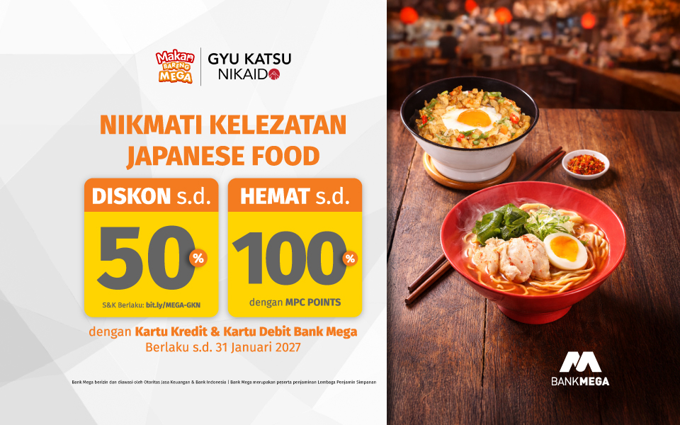 Gyu Katsu Nikaido Diskon s.d. 50%

