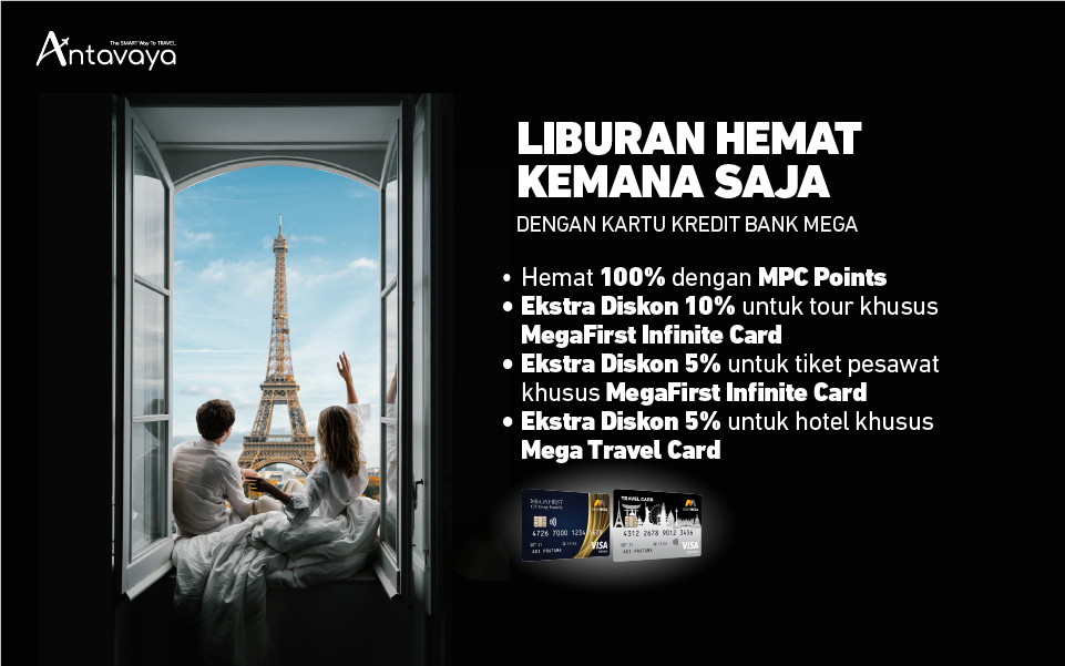 Promo Antavaya untuk MegaFirst Infinite Card dan Mega Travel Card Bank Mega