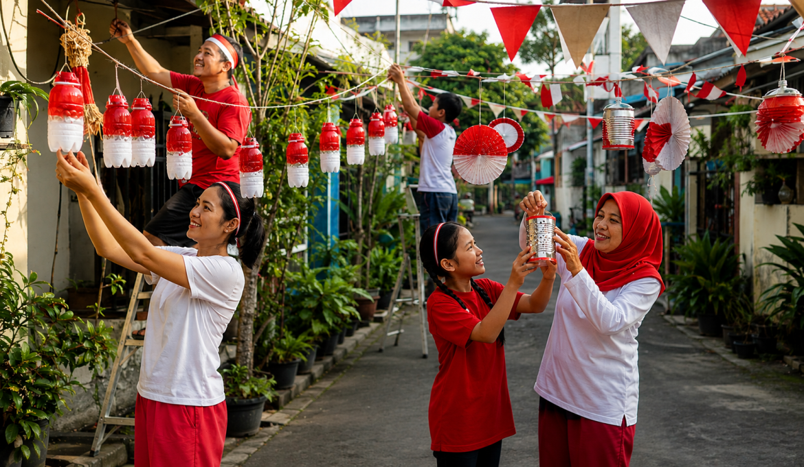 Ide Hiasan 17 Agustus dari Bahan Bekas yang Kreatif dan Hemat Bujet